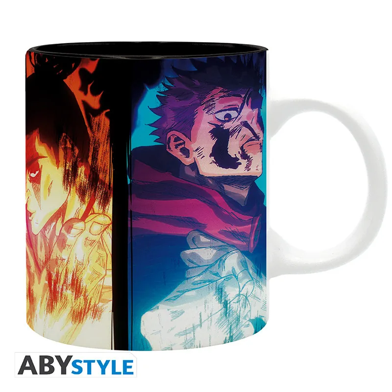 Taza Jujutsu Kaisen Yuji y Aoi vs Mahito 320 ml