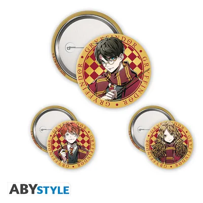 Pack de chapas Harry Potter Harry, Hermione y Ron