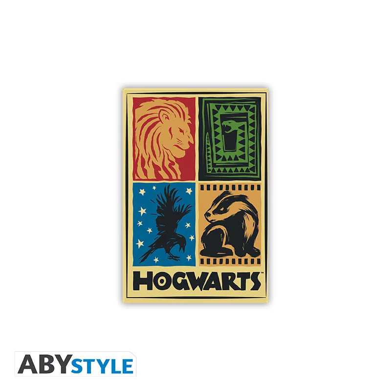 Imán Harry Potter Las 4 Casas de Hogwarts 5,5x8 cm