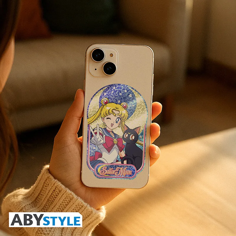 Pegatina de vinilo Sailor Moon y Luna