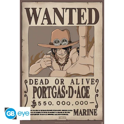 Póster One Piece Wanted Ace 91,5x61 cm