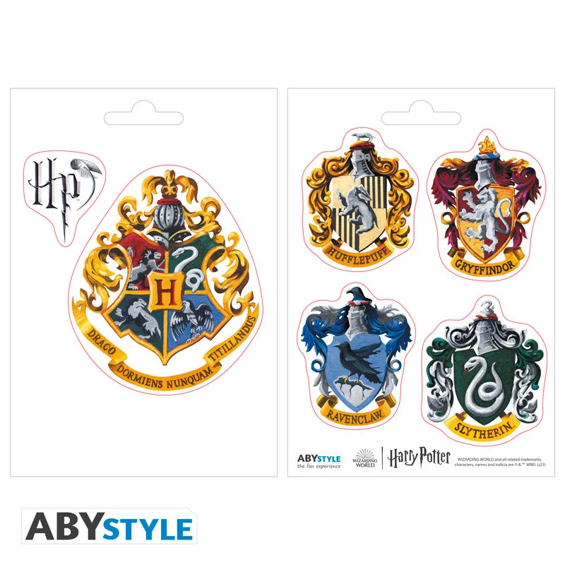 Pegatinas Harry Potter Casas de Hogwarts 16x11 cm