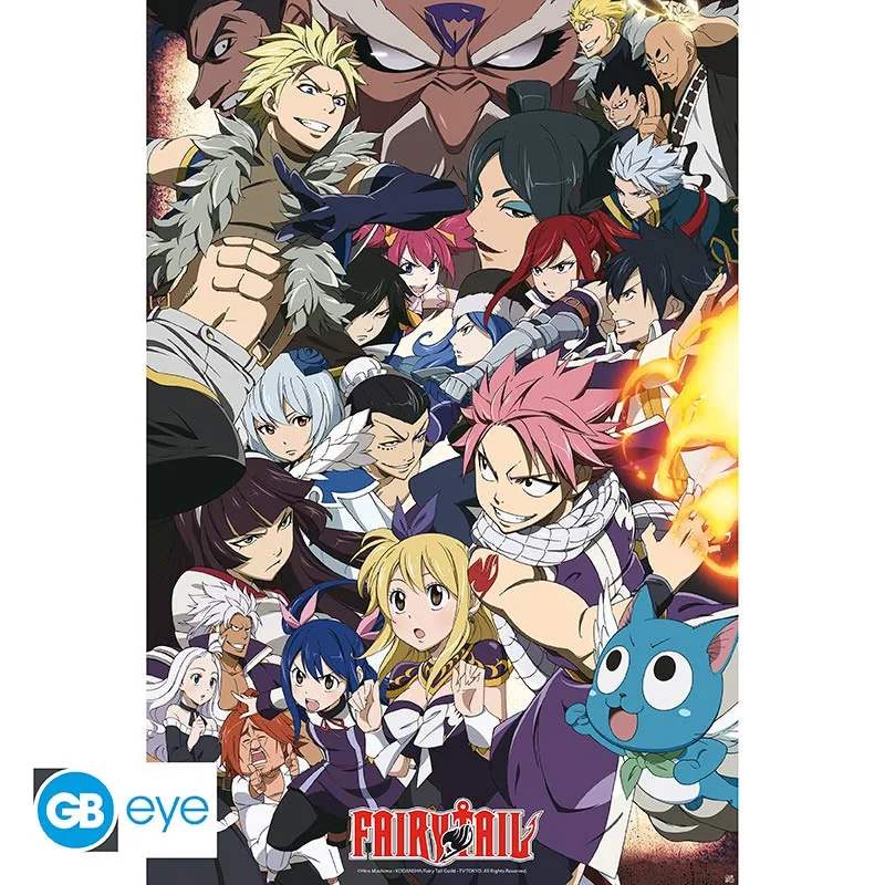 Póster Fairy Tail Fairy Tail vs gremios 91,5x61 cm