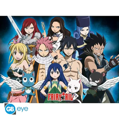 Póster Fairy Tail Chibi Grupo 52x38 cm