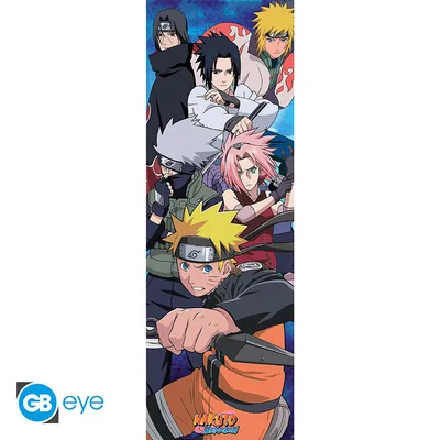 Póster de puerta Naruto Shippuden Grupo 53x158 cm