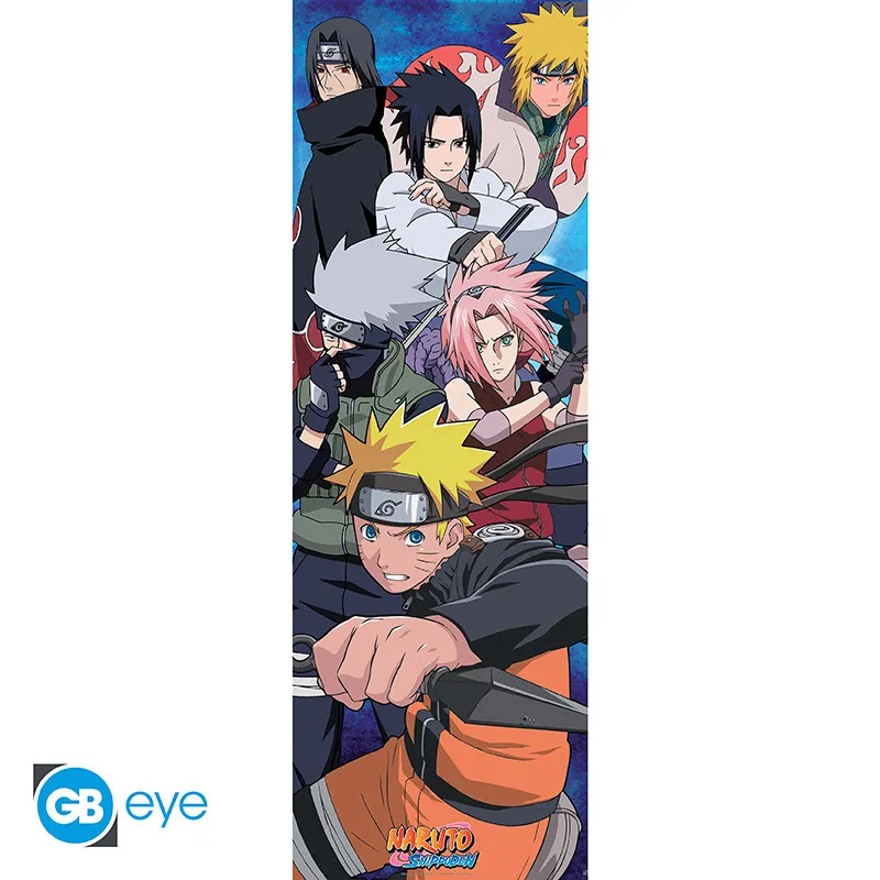Póster de puerta Naruto Shippuden Grupo 53x158 cm