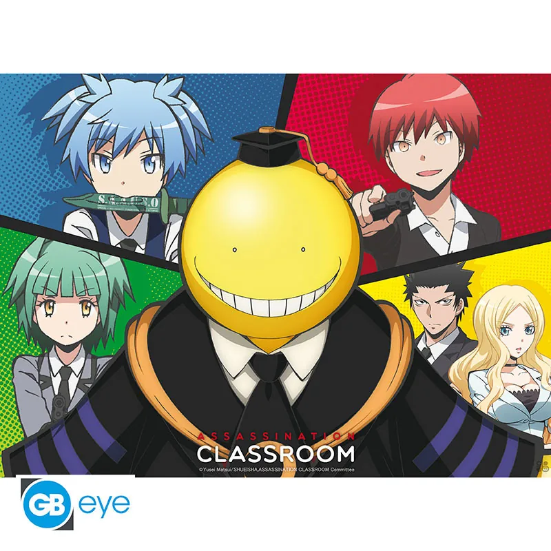 Póster Assassination Classroom Chibi Koro vs alumnos 52x38 cm