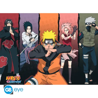 Póster Naruto Shippuden Chibi Grupo Shippuden 1 52x38 cm