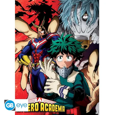 Póster My Hero Academia Chibi Deku vs Tomura 52x38 cm
