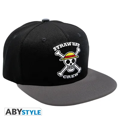 Gorra snapback One Piece Skull negra y gris