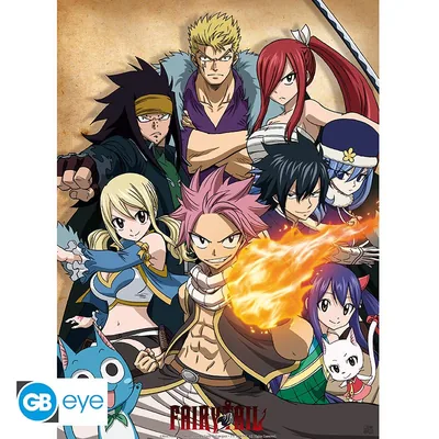 Póster Fairy Tail Chibi Guild 52x38 cm