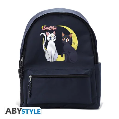 Mochila azul Sailor Moon Luna y Artemis