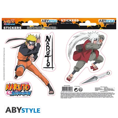 Pegatinas Naruto Shippuden Naruto y Jiraiya 16x11 cm