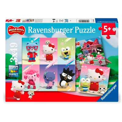 Puzzle Hello Kitty - Hello Kitty and Friends 3x49pzs