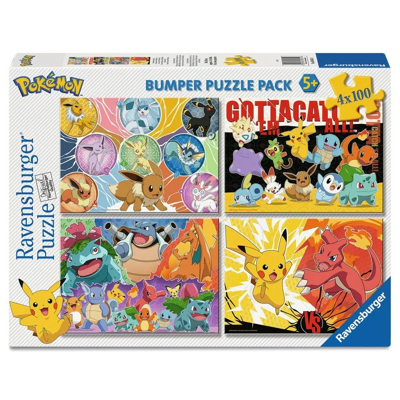 Puzzle Pokemon 4x100pzs