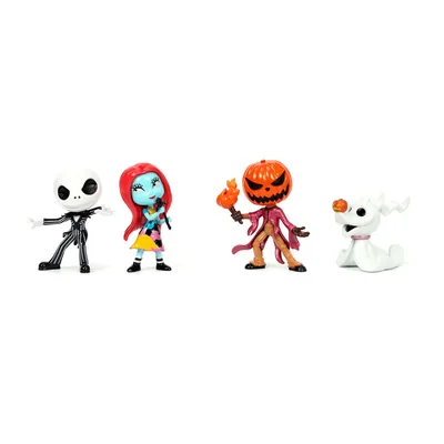 Blister 4 figuras metalfigs Pesadilla antes de Navidad Disney 7cm