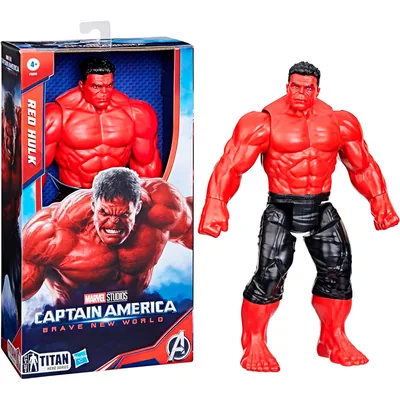 Figura Red Hulk Titan Hero Brave New World Capitan America Vengadores Avengers Marvel 30cm