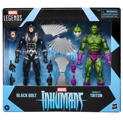 Blister 2 figuras Black Bolt & Triton Inhumanos Marvel Legends Series 15cm