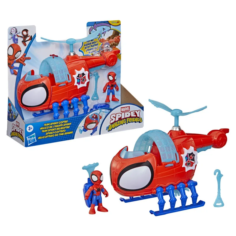 Figura + Vehiculo Spidey y Su Superequipo Marvel