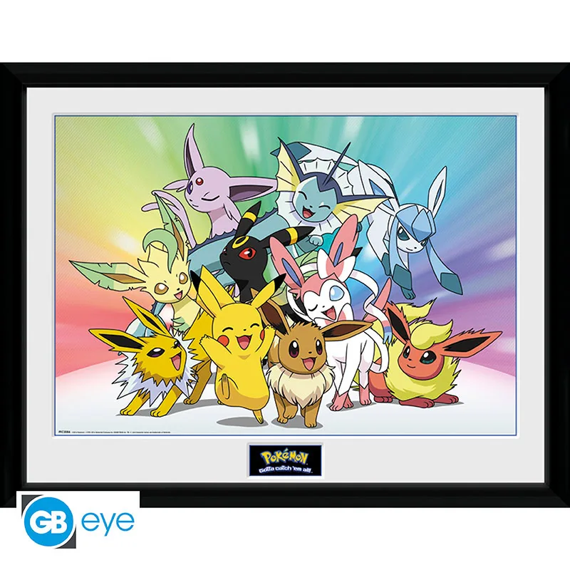 Lámina enmarcada Pokémon Eevee 30x40 cm