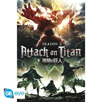 Póster Ataque a los Titanes Key Art T2 91,5x61 cm