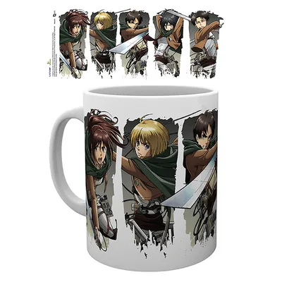 Taza Attack on Titan Montaje de personajes 320 ml