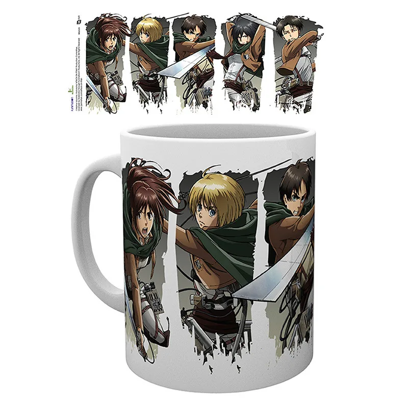 Taza Attack on Titan Montaje de personajes 320 ml