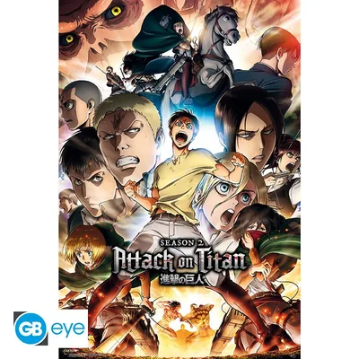 Póster Ataque a los Titanes S2 Key Art 91,5x61 cm