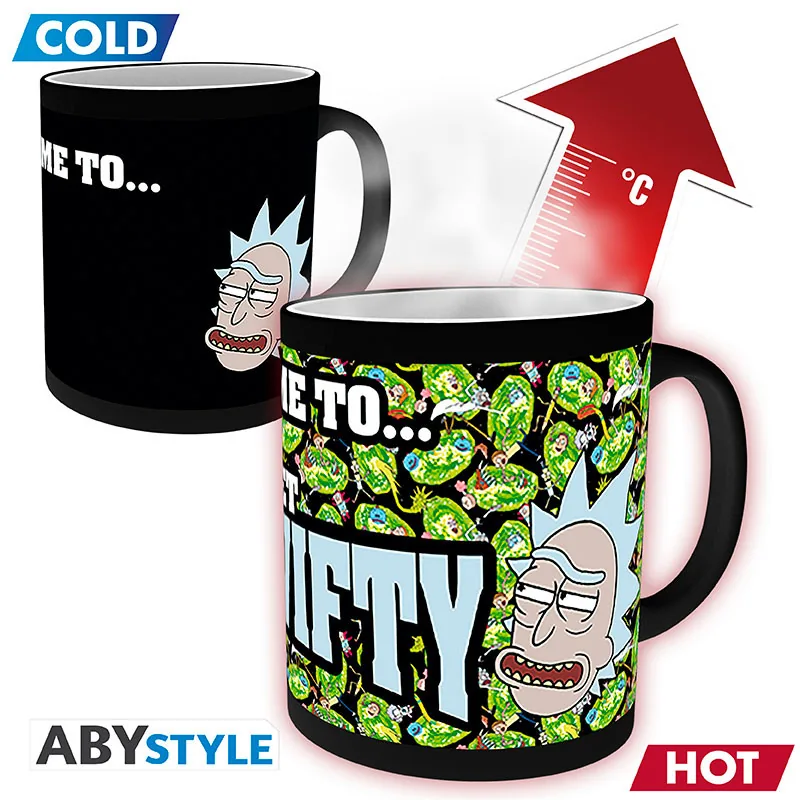 Taza termocromática Rick y Morty Get Schwifty 320 ml