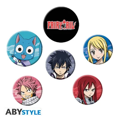 Pack de chapas Fairy Tail Characters