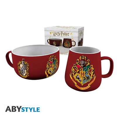Set de desayuno Harry Potter Crests taza + bol