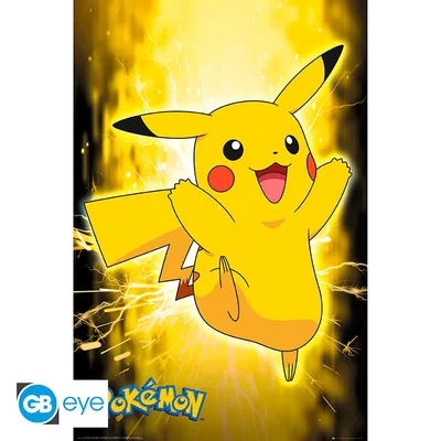Póster Maxi Pokémon Pikachu Neón 91,5x61 cm