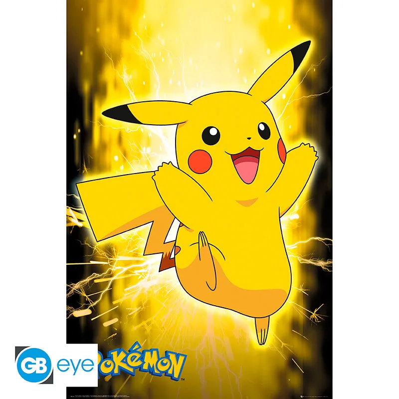 Póster Maxi Pokémon Pikachu Neón 91,5x61 cm