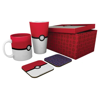 Pack vaso XXL + taza + 2 posavasos Pokémon Pokéball