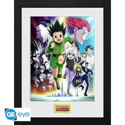 Lámina enmarcada Hunter x Hunter Key Art Running 30x40 cm