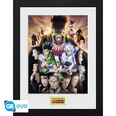 Lámina enmarcada Hunter x Hunter Key Art Book 30x40 cm
