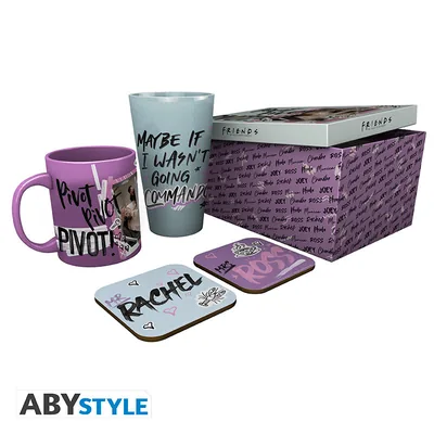Pack vaso XXL + taza + 2 posavasos Friends Doodle