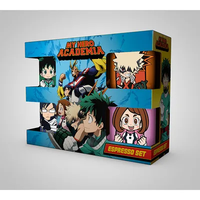 Set 4 tazas de espresso My Hero Academia Chibi