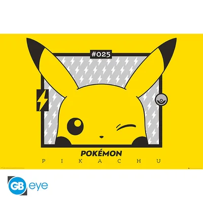 Póster Maxi Pokémon Pikachu Guiño 91,5x61 cm