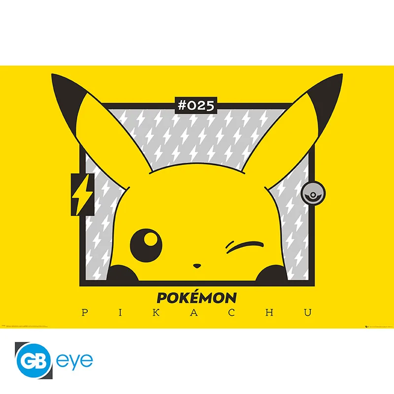 Póster Maxi Pokémon Pikachu Guiño 91,5x61 cm