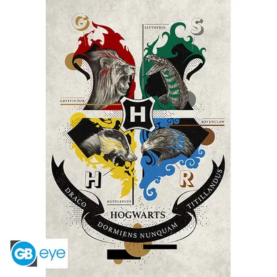 Póster Harry Potter Animal Crest 91,5x61 cm
