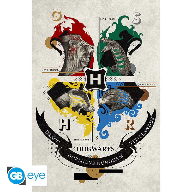 Póster Harry Potter Animal Crest 91,5x61 cm