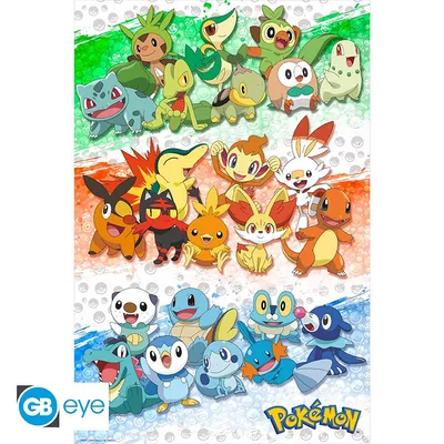 Póster Pokémon First Partners 91,5x61 cm
