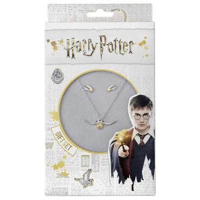 Set colgante + pendientes Golden Snitch Harry Potter