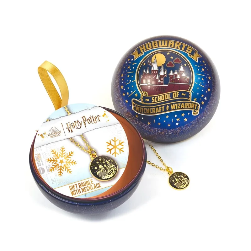 Colgante Castillo Hogwarts + Bola de Navidad Harry Potter