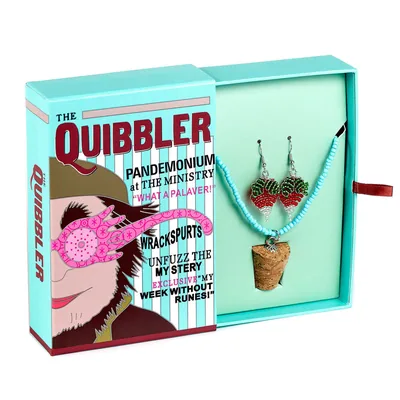 Set Colgante + pendientes Luna Lovegoods Quibbler Harry Potter