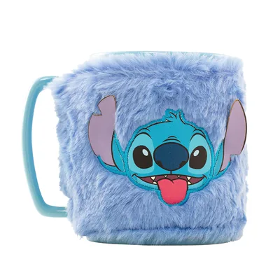 Taza funda de peluche Stitch Disney 440ml