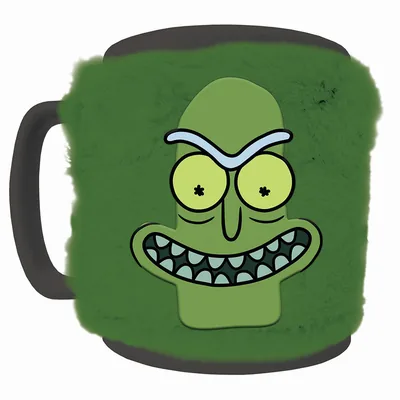 Taza funda de peluche Pickle Rick and Morty 440ml