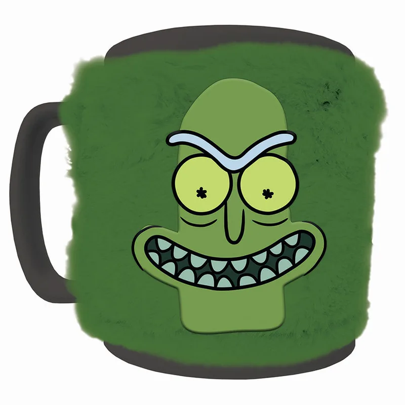 Taza funda de peluche Pickle Rick and Morty 440ml