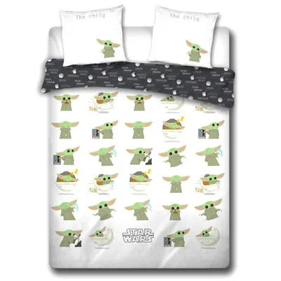 Funda nordica Baby Yoda The Mandalorian Star Wars algodon cama 135cm